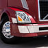 35754 by UNITED PACIFIC - Headlight - R/H, Chrome, LED, High Beam/Low Beam, for 2013-2017 Volvo VN/VNL