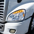 35831 by UNITED PACIFIC - Headlight - L/H, Chrome, LED, for 2008-2017 Freightliner Cascadia