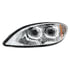 35867 by UNITED PACIFIC - Headlight Assembly - Driver Side, Chrome, LED, for 2006-2017 International Prostar