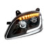 35917 by UNITED PACIFIC - Headlight - L/H, LED, Black Inner Housing, Sequential Turn Signal Light