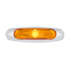 35995 by UNITED PACIFIC - Clearance/Marker Light - Chrome, 5-3/4" Wide, 3 LED, ViperEye Effect, Amber LED/Amber Lens