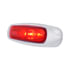 35996 by UNITED PACIFIC - Clearance/Marker Light - Chrome, 5-3/4" Wide, 3 LED, ViperEye Effect, Red LED/Red Lens