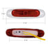 35996 by UNITED PACIFIC - Clearance/Marker Light - Chrome, 5-3/4" Wide, 3 LED, ViperEye Effect, Red LED/Red Lens