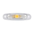 35997 by UNITED PACIFIC - Clearance/Marker Light - Chrome, 5-3/4" Wide, 3 LED, ViperEye Effect, Amber LED/Clear Lens