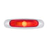 35996 by UNITED PACIFIC - Clearance/Marker Light - Chrome, 5-3/4" Wide, 3 LED, ViperEye Effect, Red LED/Red Lens