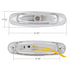 35997 by UNITED PACIFIC - Clearance/Marker Light - Chrome, 5-3/4" Wide, 3 LED, ViperEye Effect, Amber LED/Clear Lens