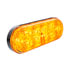 36077 by UNITED PACIFIC - Turn Signal Light - 6 in., Oval, Amber LED, Amber Heated Lens, DOT SAE Approved