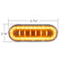 36103 by UNITED PACIFIC - Brake / Tail / Turn Signal Light - 6", Oval, 30 LED, Amber LED, Clear Lens, I-Series Lumos Light