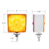 36106 by UNITED PACIFIC - Clearance/Marker Light - 3 in. Square, Amber and Red LED/Lens, Competition Series, Mini Double Face Light