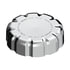 42521 by UNITED PACIFIC - Fuel Tank Cap - Chrome, Plastic, Non-Locking, Double-Sided Tape Mount, For Volvo