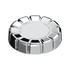 42523 by UNITED PACIFIC - Fuel Tank Cap - Chrome, Plastic, Non-Locking, Double-Sided Tape Mount, For Kenworth