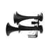 46158 by UNITED PACIFIC - Air Horn Trumpet - Black, 4 Trumpets, Competition Series, with Mounting Pad and Hardware