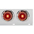 61012 by UNITED PACIFIC - Light Bar - with Visors, Polished, Stainless Steel, Red LED/Lens, Six 4" LED Abyss Lights