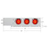 61014 by UNITED PACIFIC - Light Bar - with Visors, Polished, Stainless Steel, Red LED/Lens, Six 4" LED Turbine Lights