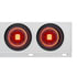 61021 by UNITED PACIFIC - Light Bar - Stainless Steel, Spring Loaded, 2" Bolt Pattern, with 6 x 4" 13 LED Abyss Light, Red LED/Lens