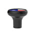 70345 by UNITED PACIFIC - Gearshift Knob - Aluminum, 1/2"-13 Thread-On, with Texas Flag Sticker, Black