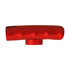 70818B by UNITED PACIFIC - Gearshift Knob - Red, T-Shaped Grip, Aluminum, 1/2"-13 Thread-On