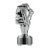 70829 by UNITED PACIFIC - Gearshift Knob - Zinc/Aluminum, Thread-On, Skull Design, with 9/10 Speed Adapter, Chrome