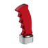 70833 by UNITED PACIFIC - Gearshift Knob - Aluminum, Thread-On, Pistol Grip, with Chrome 9/10 Speed Adapter, Candy Red