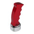70833 by UNITED PACIFIC - Gearshift Knob - Aluminum, Thread-On, Pistol Grip, with Chrome 9/10 Speed Adapter, Candy Red