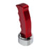 70833 by UNITED PACIFIC - Gearshift Knob - Aluminum, Thread-On, Pistol Grip, with Chrome 9/10 Speed Adapter, Candy Red