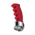 70833 by UNITED PACIFIC - Gearshift Knob - Aluminum, Thread-On, Pistol Grip, with Chrome 9/10 Speed Adapter, Candy Red