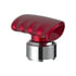 70839 by UNITED PACIFIC - Gearshift Knob - Aluminum, Thread-On, T-Shape, with Chrome 9/10 Speed Adapter, Candy Red