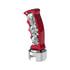 70845 by UNITED PACIFIC - Gearshift Knob - Red and Chrome, Skulls Pistol Grip, 13/15/18 Speed Shifter