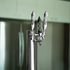70892 by UNITED PACIFIC - Grip Handle - Chrome, Daytona Style, with Beer Tap Adapter, 3/8"-16 Female Thread