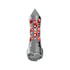 70923 by UNITED PACIFIC - Gearshift Knob - Chrome/Red LED, Daytona Style, Spike, 9/10 Speed Adapter
