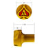 71043 by UNITED PACIFIC - Air Brake Valve Control Knob - Yellow, Ace of Spades Design, Heavy Duty Zinc Die Cast