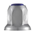 10041 by UNITED PACIFIC - Wheel Lug Nut Cover - 33mm x 2" Chrome, Steel Reflector, with Flange, Blue
