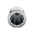 10091 by UNITED PACIFIC - Wheel Lug Nut Cover - 1 1/8" x 1 7/8", Chrome, Plastic, Pointed, Push-On Style