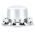 10264 by UNITED PACIFIC - Axle Hub Cover - Axle Cover. Rear, Chrome, Dome, with 33mm Nut Cover, Thread-On
