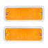 111108 by UNITED PACIFIC - Parking Light - Front, Amber LED/Lens, 17 LEDs, with Stainless Steel Trim