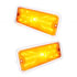 111108 by UNITED PACIFIC - Parking Light - Front, Amber LED/Lens, 17 LEDs, with Stainless Steel Trim