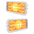 111109 by UNITED PACIFIC - Parking Light - Front, Amber LED/Clear Lens, 17 LEDs, with Stainless Steel Trim