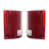 111112 by UNITED PACIFIC - Tail Light - RH and LH, 56 Red LEDs, 12 White LEDs for Back Up Light, with Trim