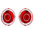 111114 by UNITED PACIFIC - Tail Light - RH and LH, 30 Red LEDs, with Stainless Steel Trim