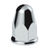 10046B by UNITED PACIFIC - Wheel Lug Nut Cover - 1.5" x 2 3/4", Chrome, Plastic, Bullet, with Flange, Push-On Style