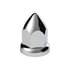 10075B by UNITED PACIFIC - Wheel Lug Nut Cover - 33mm x 2 3/8", Chrome, Plastic, Bullet, with Flange, Push-On Style
