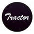 23010-2K by UNITED PACIFIC - Air Brake Control Valve Knob Sticker - "Tractor" Aluminum, Black