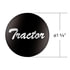 23222-1K by UNITED PACIFIC - Air Brake Control Valve Knob Sticker - "Tractor" Glossy, Black