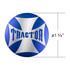23222-2B by UNITED PACIFIC - Air Brake Control Valve Knob Sticker - "Tractor" Maltese Cross, Blue