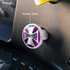 23222-2P by UNITED PACIFIC - Air Valve Knob Sticker - "Tractor" Maltese Cross, Purple