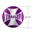 23229-2P by UNITED PACIFIC - Air Valve Knob Sticker - "Trailer" Maltese Cross, Purple