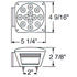 38309BK by UNITED PACIFIC - Stop, Turn & Tail Light - Over 80" Wide, LED, Submersible Combination Light