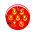 39985B by UNITED PACIFIC - 7-LED Single Function 2" Round Clearance/Marker Light, Red LED, Red Lens, Bulk