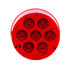 39985B by UNITED PACIFIC - 7-LED Single Function 2" Round Clearance/Marker Light, Red LED, Red Lens, Bulk