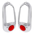 C4053S by UNITED PACIFIC - Stainless Steel Tail Light Bezel, Red Reflector For 1949-50 Chevy Passenger Car